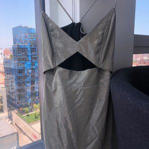 Michelle Mason Cutout Metallic Mini Dress